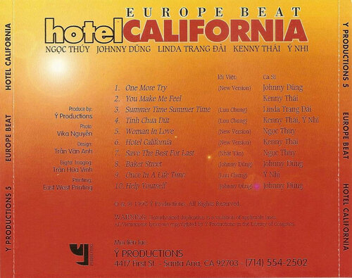Ý Productions CD5 - Hotel California